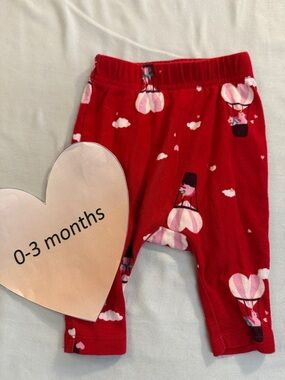 Old Navy - Red Baby Pants with Hot Air Balloon Print